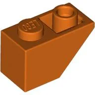 Brick Sloped Inverted 45° 2 x 1, Reddish Orange