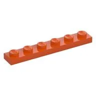 Plate 1 x 6, Reddish Orange