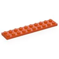 Plate 2 x 10, Reddish Orange