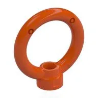 Plate Special, 1 x 1 Stud with 3 x 3 Ring on Top, Reddish Orange