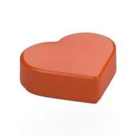 Tile 1 x 1 Heart, Reddish Orange