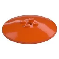 Dish 6 x 6 Inverted (Radar) with Solid Studs, Reddish Orange