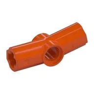 Technic Axle and Pin Connector Angled #7 - 168.75°, Reddish Orange