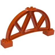Duplo Frame / Girder / Support, Half Circle 2 x 14 x 6, Reddish Orange