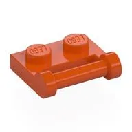 Plate Special 1 x 2 [Side Handle Closed Ends], Reddish Orange