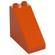 Duplo Brick 4 x 2 x 3 Slope 45°, Reddish Orange