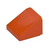 Brick Sloped 30° 1 x 1 x 2/3 (Cheese Slope), Reddish Orange