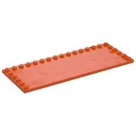 Plate Special 6 x 16, Studs on 3 Edges, Reddish Orange