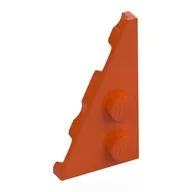 Wedge Plate 2 x 4 27° Left, Reddish Orange