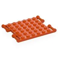 Plate Special 6 x 6 with 4 Handles, Reddish Orange