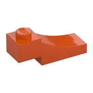 Brick Curved, 3 x 1 with 1/3 Inverted Cutout, Reddish Orange