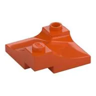 Brick Curved, Internal Double, 3 x 3 with 1/3 Inverted Cutout, Corner, Reddish Orange