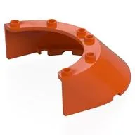 Windscreen Round, Sloped 6 x 8 x 2, Reddish Orange
