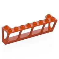 Window 2 x 8 x 2 Boat, Reddish Orange