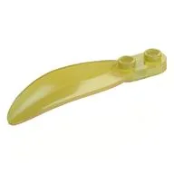 Plant, Leaf 2 x 6 x 1 with 2 Studs, Opal Trans-Yellow