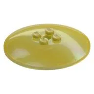 Dish 6 x 6 Inverted (Radar) with Solid Studs, Opal Trans-Yellow