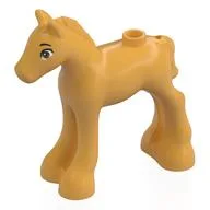 Animal, Horse / Foal with Brown Eyes Print, Ochre Yellow