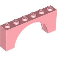 Brick Arch 1 x 6 x 2 - Thin Top without Reinforced Underside [New Version], Warm Pink
