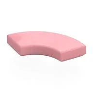 Tile 2 x 2 Curved, Macaroni, Warm Pink