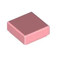 Tile 1 x 1 with Groove, Warm Pink