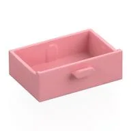 Cupboard 2 x 3 Drawer, Warm Pink