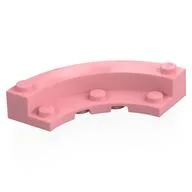 Brick Round Corner 5 x 5 Macaroni with 1/3 Inner Side, Warm Pink
