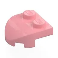 Brick Wedged, Rounded 2 x 2 with Curved Front, 2 Studs, Warm Pink