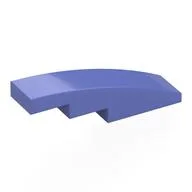 Brick Curved 4 x 1 No Studs [Stud Holder with Symmetric Ridges], Blue Violet