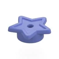 Tile, Star with Stud Holder, Pin Hole, Blue Violet