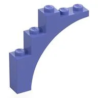 Brick Arch 1 x 5 x 4 [Continuous Bow, Raised Underside Cross Supports], Blue Violet