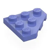 Wedge Plate 3 x 3 Cut Corner, Blue Violet