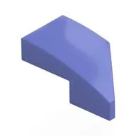 Brick Wedged, Curved 2 x 1 with Stud Notch Left, Blue Violet
