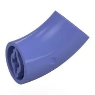 Brick Round 2 x 2 D. Tube with 45° Elbow and Axle Holes (Crossholes) at Each End [LONG], Blue Violet
