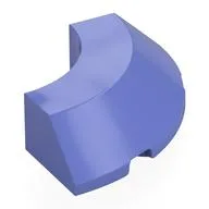 Brick Round Corner 4 x 4 x 1 with Bottom Cut Outs, No Studs, Flat Top, Blue Violet