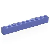 Brick 1 x 10, Blue Violet