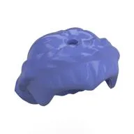 Hair Short with Braid around Sides, Hole On Top, Blue Violet