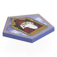 Tile Special Pentagon 6 x 6 x 2/3 with Chocolate Frog Card, Dumbledore Print, Blue Violet