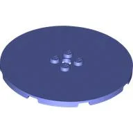 Plate Round 8 x 8 with 4 Center Studs, Blue Violet