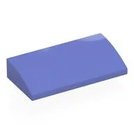 Brick Curved 2 x 4 x 2/3 No Studs, with Bottom Tubes, Blue Violet