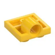 Plate Special 2 x 2 with 1 Pin Hole [Complete Underside Rib], Yellow