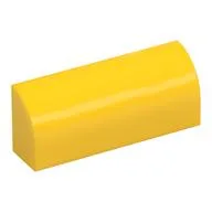 Brick Curved 1 x 4 x 1 1/3 No Studs, Yellow