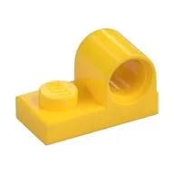 Plate Special 1 x 2 with Pin Hole on Top, Yellow