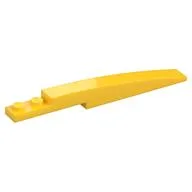 Brick Curved 10 x 1 [Symmetric Inside Ridges], Yellow