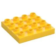 Duplo Plate 4 x 4, Yellow