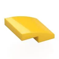 Brick Curved 2 x 2 x 2/3, Yellow