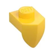 Plate Special 1 x 1 with Vertical Tooth, Yellow