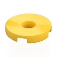 Tile Special Round 2 x 2 with Hole, Yellow