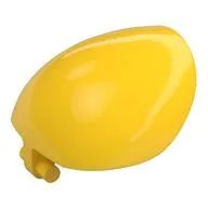 Large Figure Shoulder Cover, Armor, Round, Smooth with Bar, Yellow