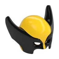 Mask Wolverine with Black Pointed Sides Print, Yellow