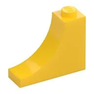 Brick Curved 1 x 3 x 2 Inverted [Inside Bow], Yellow